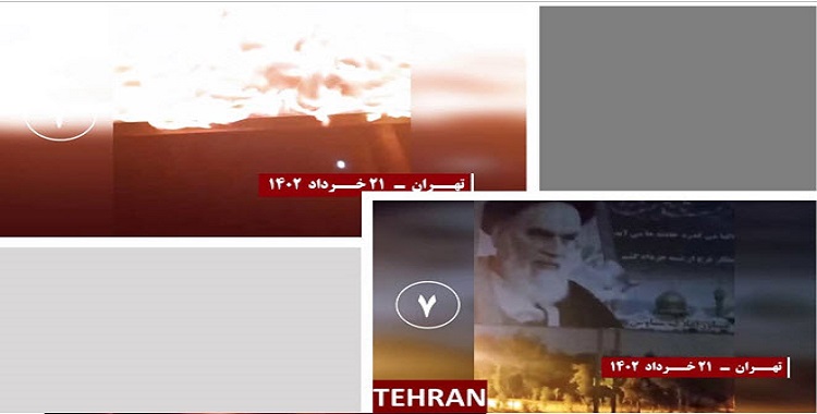 وسط ترحيب شعبي.. إضرام النار في صور خميني وخامنئي في طريق سعيدي السريع في طهران