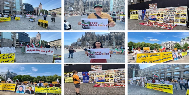 تضامناً مع انتفاضة الشعب الإيراني، مظاهرات الإيرانيين احرار و انصار مجاهدي خلق ضد نظام الملالي في كولونيا وكوبنهاغن واسلو