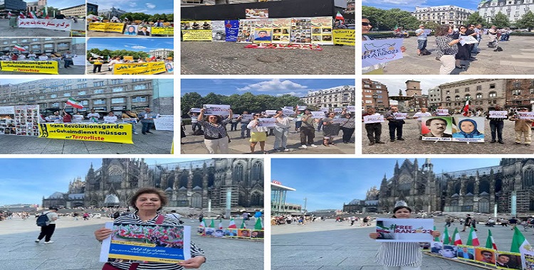 تضامناً مع انتفاضة الشعب الإيراني، مظاهرات الإيرانيين احرار و انصار مجاهدي خلق ضد نظام الملالي في كولونيا وكوبنهاغن واسلو