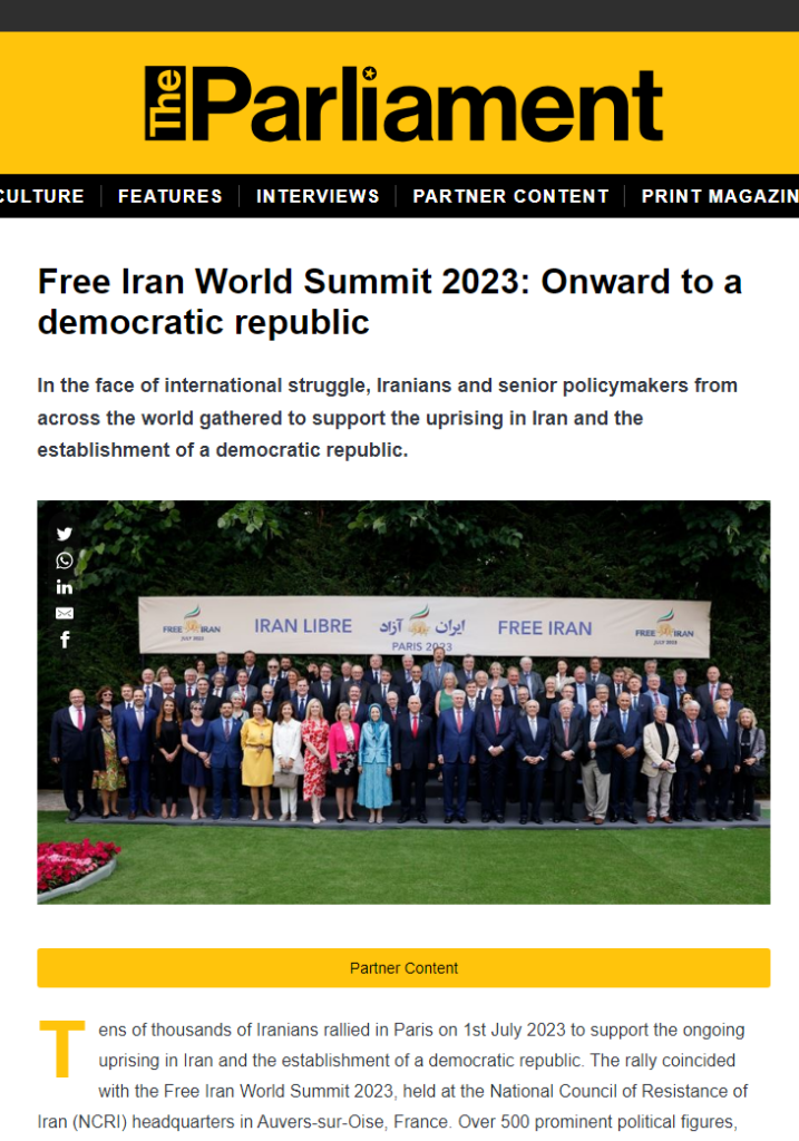 د.برلمانت مغزین القمة العالمية لإيران الحرة 2023 “إلى الأمام نحو جمهورية ديمقراطية