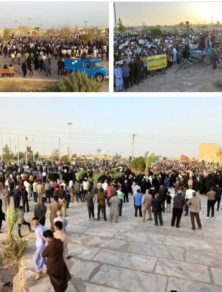 بعد انقطاع المياه لمدة 3 أيام أهالي ديواندره یشتبکون مع قوات خامنئي القمعية