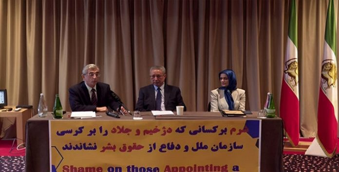 مؤتمر صحفي في جنيف:یدین ترأس مندوب نظام الملالي القمعي اجتماعاً للمنتدى الاجتماعي لحقوق الإنسان
