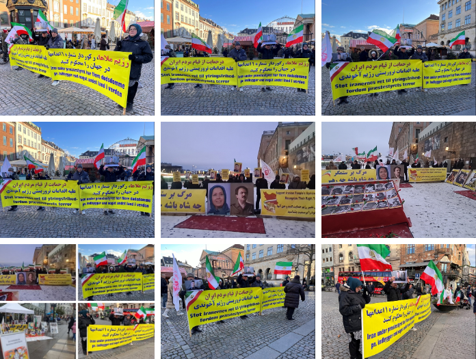 تكريما لشهداء الانتفاضة الوطنية، وقفات الإيرانيين احرار و انصار مجاهدي خلق في كوبنهاغن وستوكهولم وهايدلبرغ