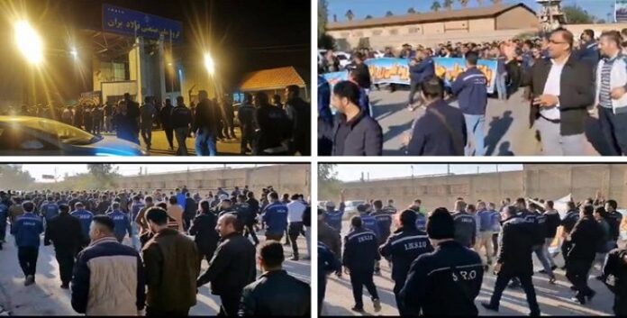 ایران– استمرارإضراب واحتجاج عمال المجموعة الوطنية لصناعة الصلب لليوم الرابع على التوالي في الأهواز
