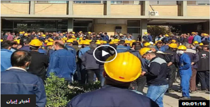 بسبب عدم تلبية مطالبهم، إضراب واحتجاج لآلاف من عمال صهر الحديد في أصفهان