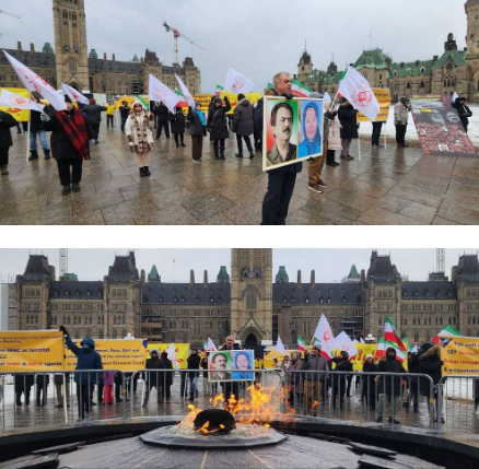 تضامنا مع انتفاضة الشعب الإيراني انصار مجاهدي خلق و المقاومة الایرانیة، یقیمون معرض صور لشهداء الانتفاضة‌الایرانیة في أوتاوا -كندا