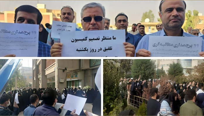 احتجاجاً على عدم استلام رواتبهم وأقساط التأمين، توقف عمال مصفاة آبادان لتكرير النفط في محافظة خوزستان جنوب غربي إيران
