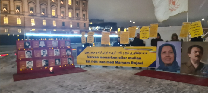 مظاهرات انصار مجاهدي خلق والإيرانيين الأحرار ضد نظام الملالي في ستوكهولم السويد