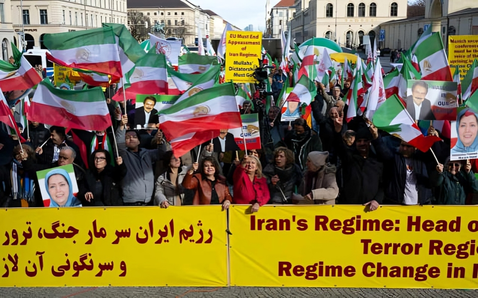 تقریر تلفزيون برلين حول مظاهرات ومسيرات الإيرانيین في ذكرى الثورة المناهضة للملكية في ایران