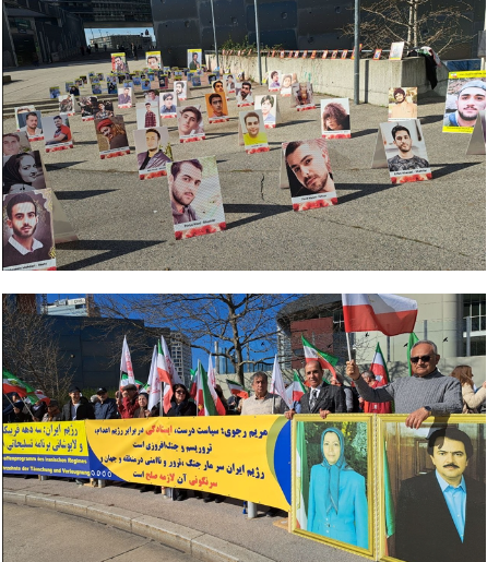 طالبوا بإحالة الملف النووي الإيراني إلى مجلس الأمن وتفعيل آلية الزناد وقفة احتجاجية في فيينا