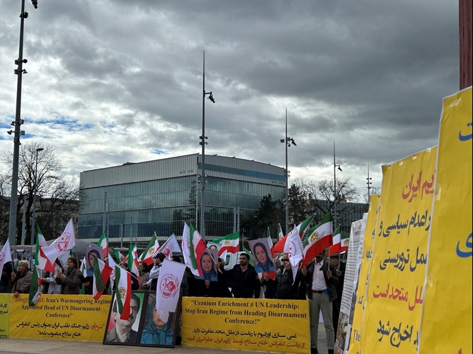 تزامناً مع اجتماع مجلس حقوق الإنسان التابع للأمم المتحدة، اقامة مظاهرة الإيرانيین في جنيف