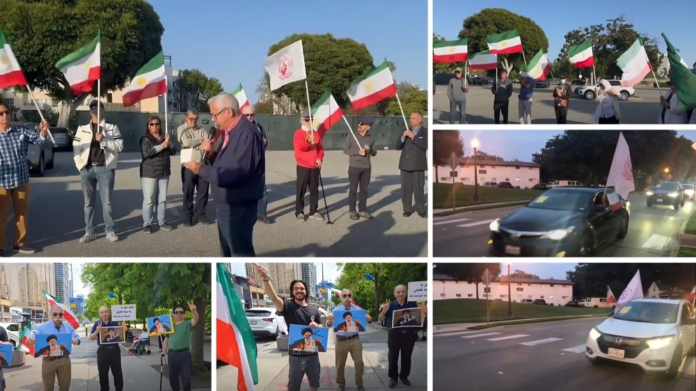 كرنفالات الفرح للإيرانيين بهلاك إبراهيم رئيسي تعم بین الایرانیین في لوس أنجلوس و سان فرانسيسكو ودالاس