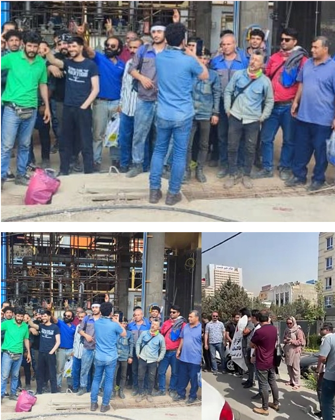 لليوم 22 على التوالي أكثر من 24000 عامل في قطاع النفط والغاز یستمرون بالاضراب و الاحتجاجات في ایران