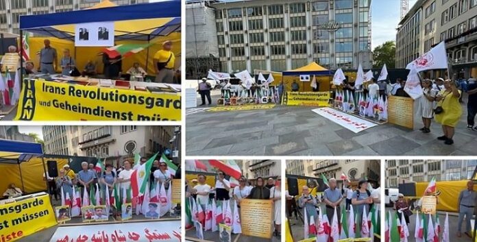 دعماً للانتفاضة الوطنیة الایرانیة مظاهرات للایرانیین وانصار مجاهدي خلق في كولونيا بألمانيا