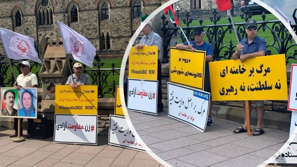 دعماً و تضامنا مع الانتفاضة الوطنية و السيدة مريم رجوي، مظاهرات للایرانیین في  تورنتو، فانكوفر، أوتاوا في کندا