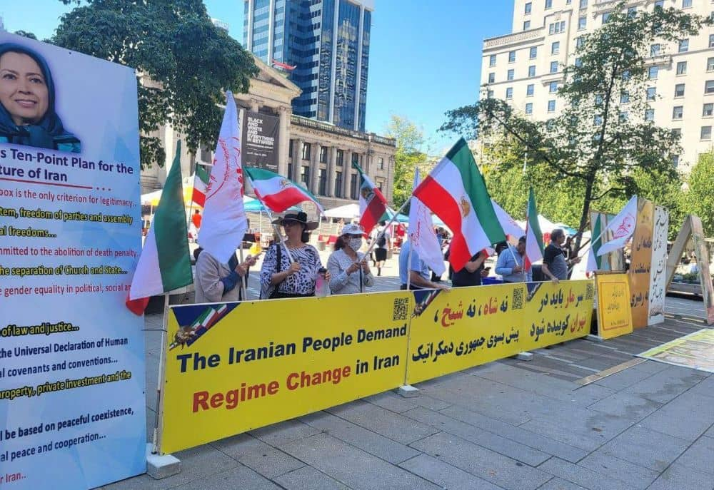 دعماً و تضامنا مع الانتفاضة الوطنية و السيدة مريم رجوي، مظاهرات للایرانیین في  تورنتو، فانكوفر، أوتاوا في کندا