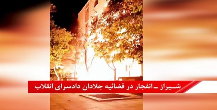 رداً على ارتفاع أسعار الخبز استهداف مبنى القضاء في شيراز علی ید شباب الانتفاضة