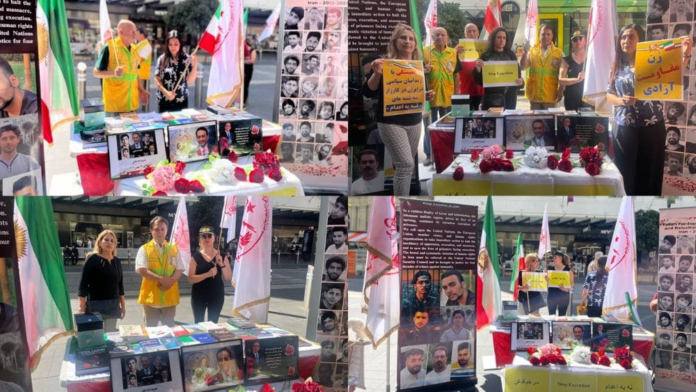 تندیداً لانتهاكات حقوق الإنسان في إيران اقامة معرض صورفي ملبورن، أستراليا