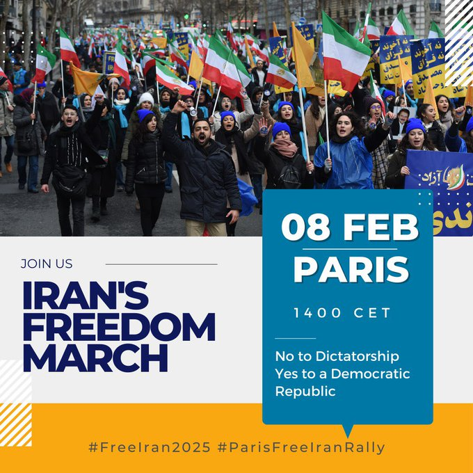 مجموعة واسعة من القادة السياسيين الدوليين يدعمون مسيرة إيران الحرة في باريس