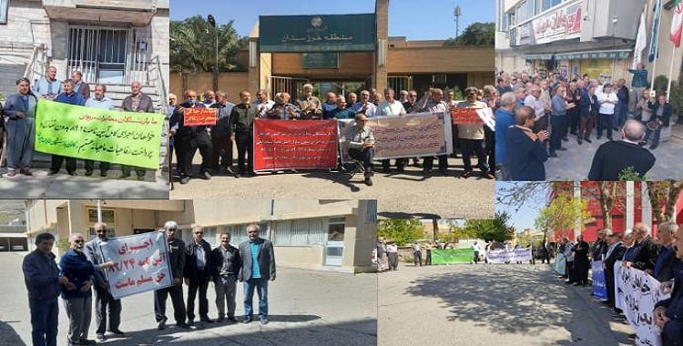 ایران.. صرخة المتقاعدون والعمال ضد الفقر و النهب المنظم خلال موجة الاحتجاجات في المدن الایرانیة
