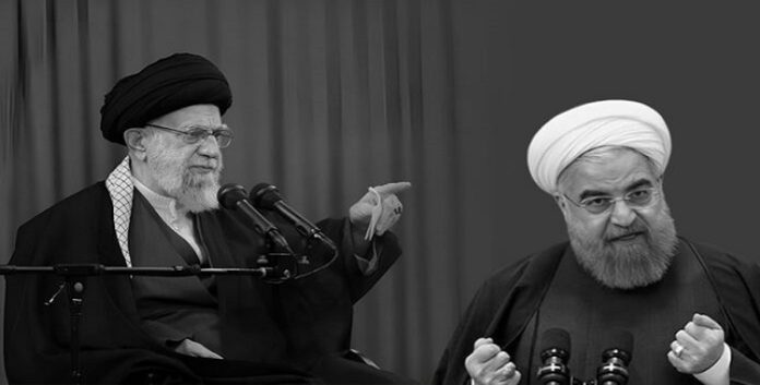 روحاني علی خامنئي يقتدي بـ”خميني” ويقبل بـ«كأس السم النووي»