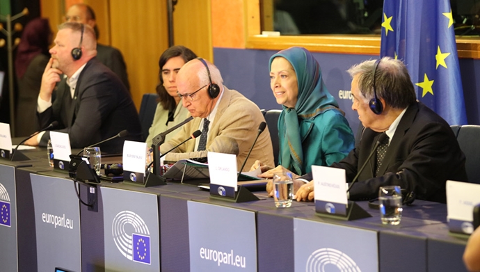 تقریر مصور و كلمة السیدة مريم رجوي في البرلمان الأوروبي بستراسبورغ