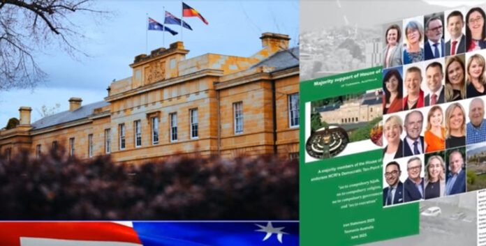 برنامج السيدة مريم رجوي لمستقبل إيران یحضي بتأییت أغلبية برلمان تسمانيا الأسترالية