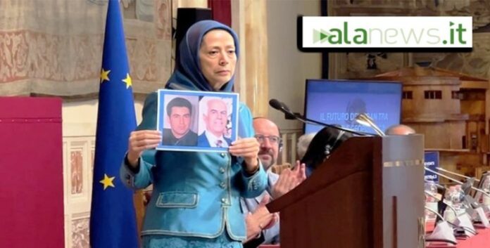 السیدة مريم رجوي من روما: الشعب الإيراني يطالب بالحرية والنظام يزداد هشاشة