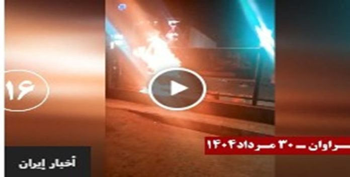 في 20 عملية متزامنة: شباب الانتفاضة يستهدفون مقرات الباسيج في مختلف المدن الإيرانية