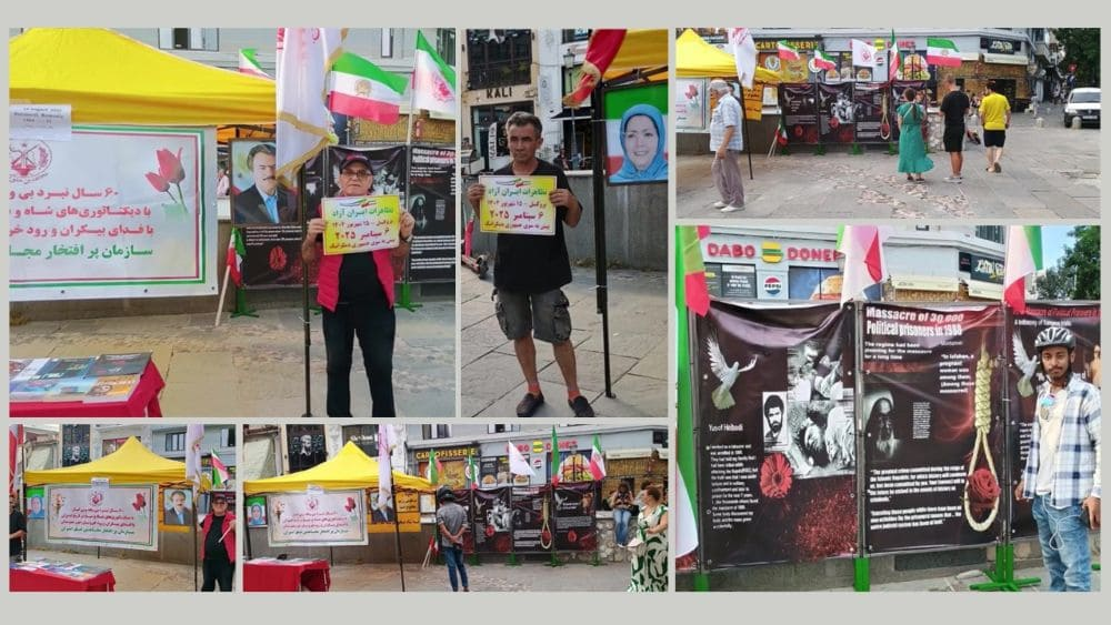 مطالبین بوقف الإعدامات ودعم البديل الديمقراطي، مظاهرات أنصار المقاومة الإيرانية في أوروبا وكندا