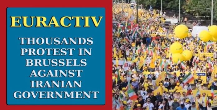 يوركتيف: مظاهرة ضخمة في بروكسل تدعو لخطوات أوروبية أكثر صرامة تجاه طهران