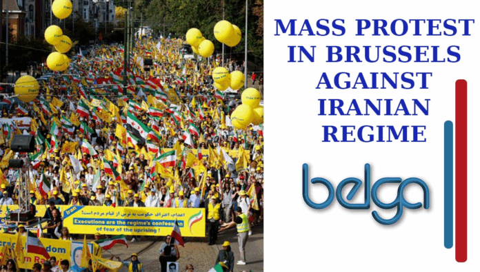 لمحة سريعة المظاهرة الكبرى للإيرانيين في بروكسل