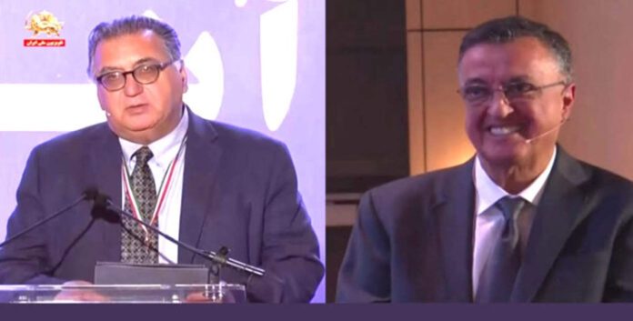 حوار مع البروفيسور مرتضى قريب خلال جلسة “علم بناء وطن جديد لإيران المستقبل“ الدكتور محمد حسين تسوجي و البروفيسور مرتضى غريب