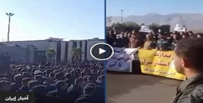 تجمّع احتجاجي حاشد لعمّال فولاذ باسارغاد كوار أمام مقرّ الشركة