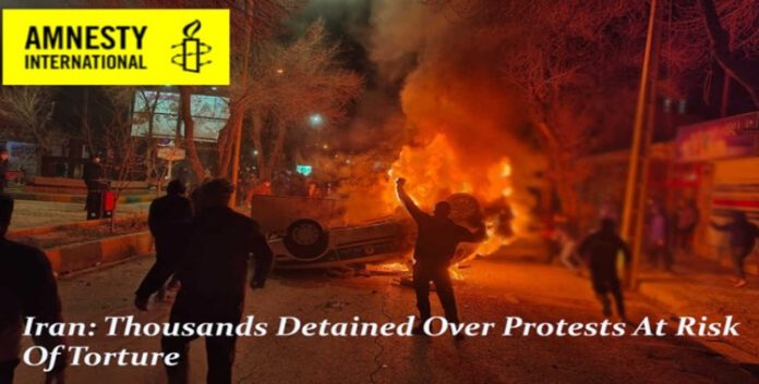 منظمة العفو الدولية: آلاف المعتقلين في إيران يواجهون خطر التعذيب والإعدام