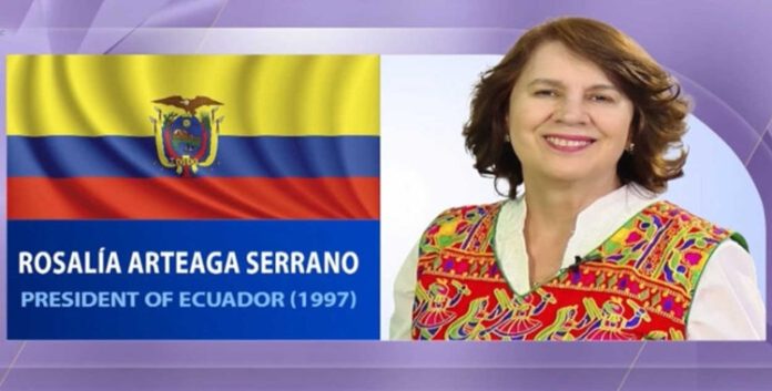 دعوة العالم لنبذ الملالي ودعم قيادة “رجوي” لإنقاذ إيران من جانب الرئيسة السابقة للإكوادور أورتيجا