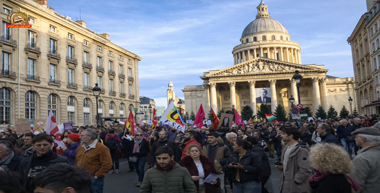 باریس..مظاهرة حاشدة تضامناً مع الانتفاضة الإيرانية ورفضاً لنظامي “الشاه والملالي”