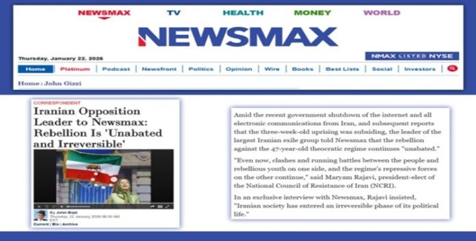 خلال مقابلة حصرية، السيدة مريم رجوي لنيوزماكس: الانتفاضة ”مستمرة ولا رجعة فيها“