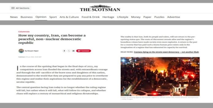 صحيفة سكوتسمان: على لندن تصنيف “حرس النظام” منظمة إرهابية فوراً.. ورجوي تطرح خارطة طريق لـ “إيران حرة”