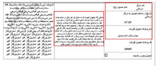 وثائق نقل 66 جريحاً و8 من شهداء الانتفاضة إلى المستشفيات في طهران