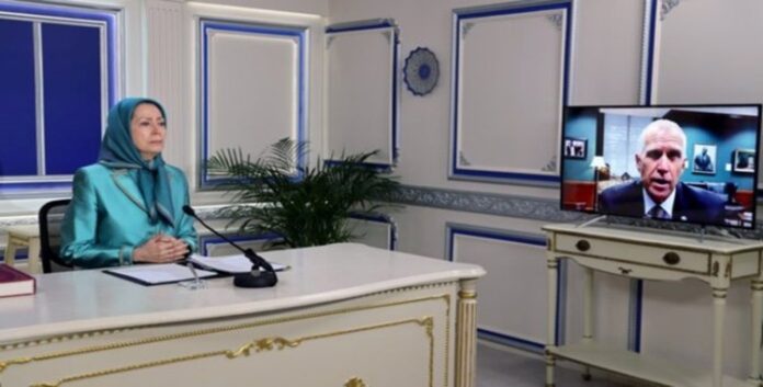 لقاء وحوار بين السيدة مريم رجوي والسيناتور توم تيليس عضو مجلس الشيوخ الأمريكي