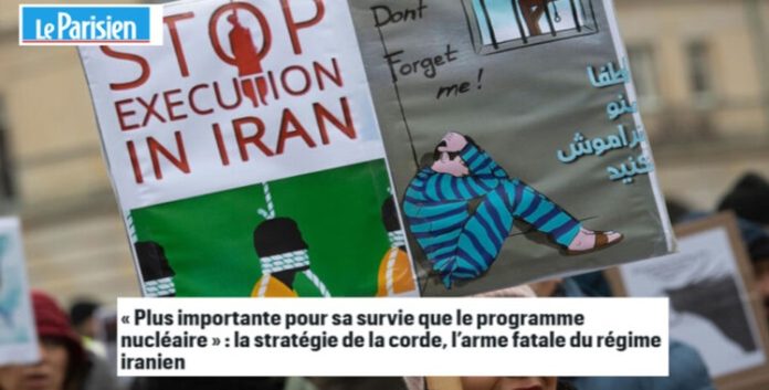 صحيفة لو باريزيان: استراتيجية المشنقة.. السلاح الأهم لبقاء النظام الإيراني وسط صمت عالمي المشنقة أهم من البرنامج النووي