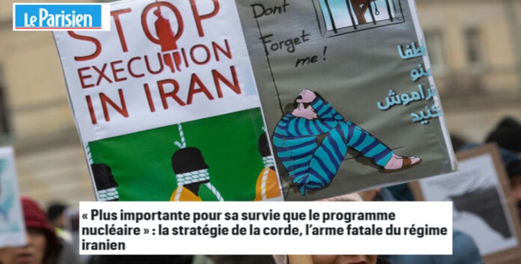 صحيفة لو باريزيان: استراتيجية المشنقة.. السلاح الأهم لبقاء النظام الإيراني وسط صمت عالمي المشنقة أهم من البرنامج النووي