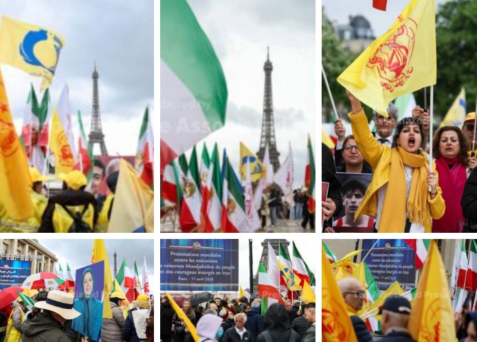 صحيفة لوفيغارو: تنديداً بالإعدامات وللمطالبة بمحاسبة النظام الإيراني خلال تظاهرات لالاف الایرانیون الاحرار في باريس