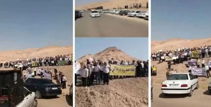 ایران... رسالة السیدة مريم رجوي لتظاهرات الواسعة في كرمسار احتجاجاً على أزمة شحّ المياه