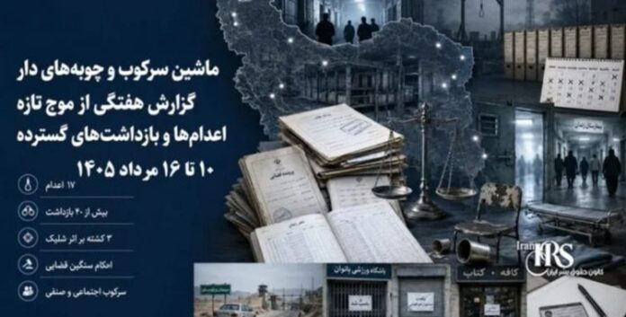 تقرير أسبوعي عن انتهاكات حقوق الإنسان في إيران: 17 إعداما واعتقالات جماعية وتصاعد القمع