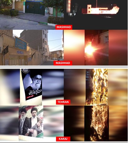 عملية لوحدات المقاومة في طهران و20 مدينة أخرى إحياءً لذكرى شهداء انتفاضة عام 2022